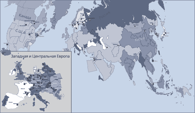 Карта международных связей