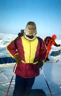 М.М.Бобров на подходе к Северному полюсу. 1999 г.