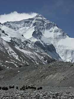 Вид на Эверест из базового лагеря